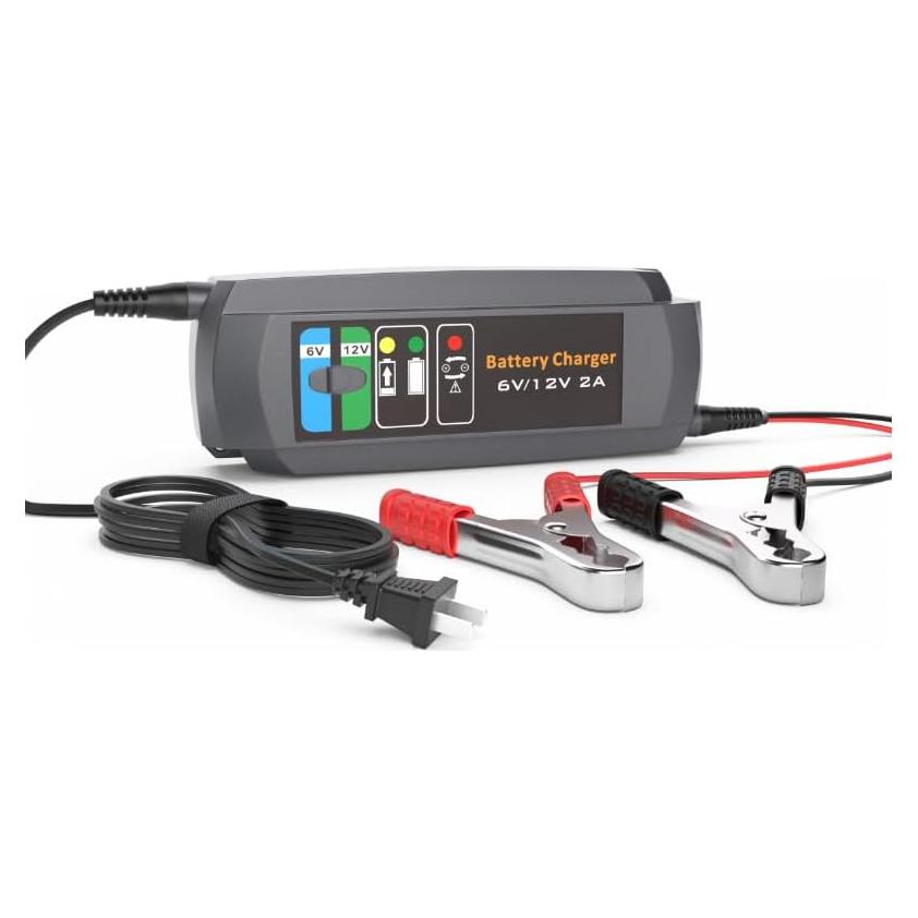 Cargador de Batería Automotriz Erayak 2A 6V/12V Inteligente