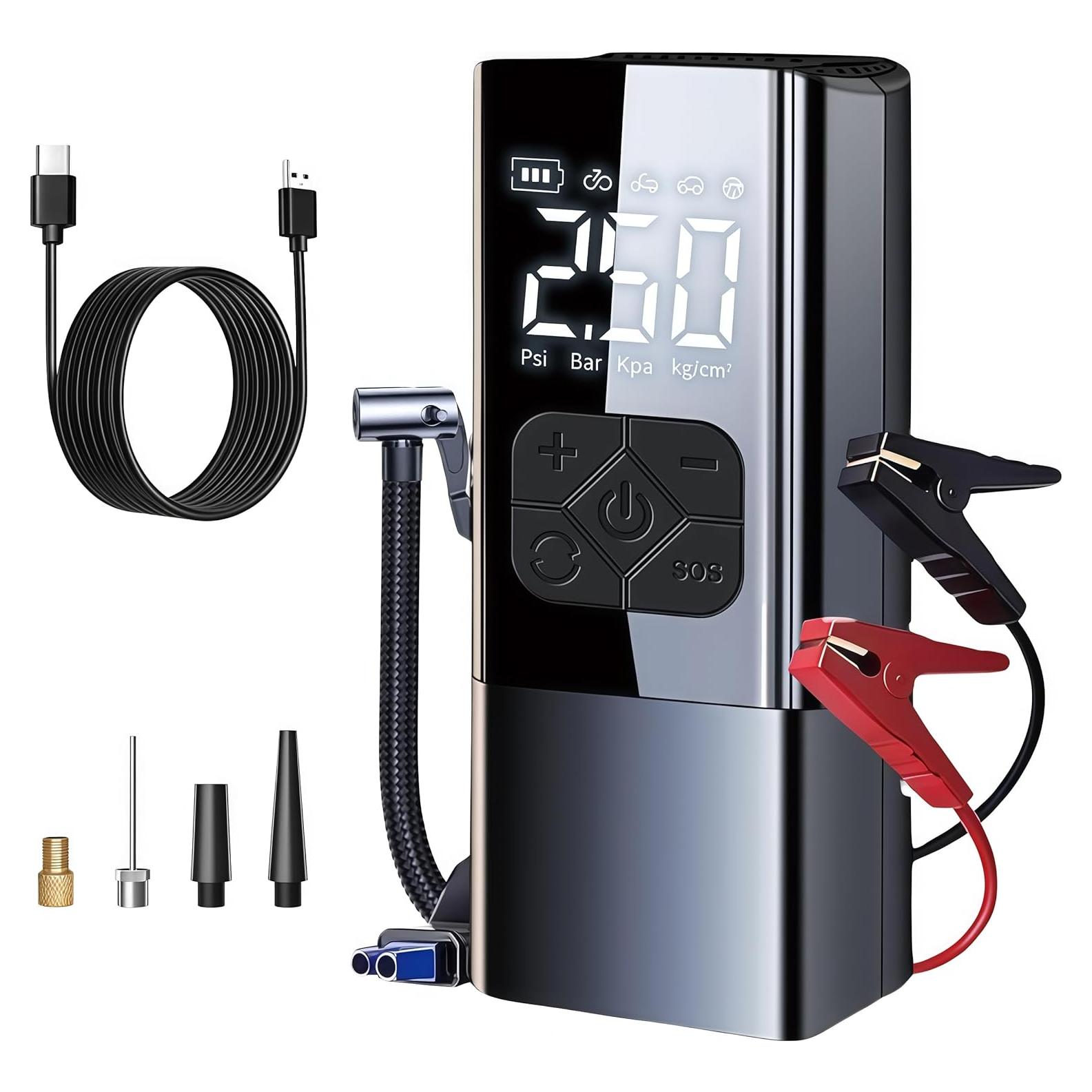 Compresor de Aire Portátil Genérico con Arrancador de Batería 150 PSI