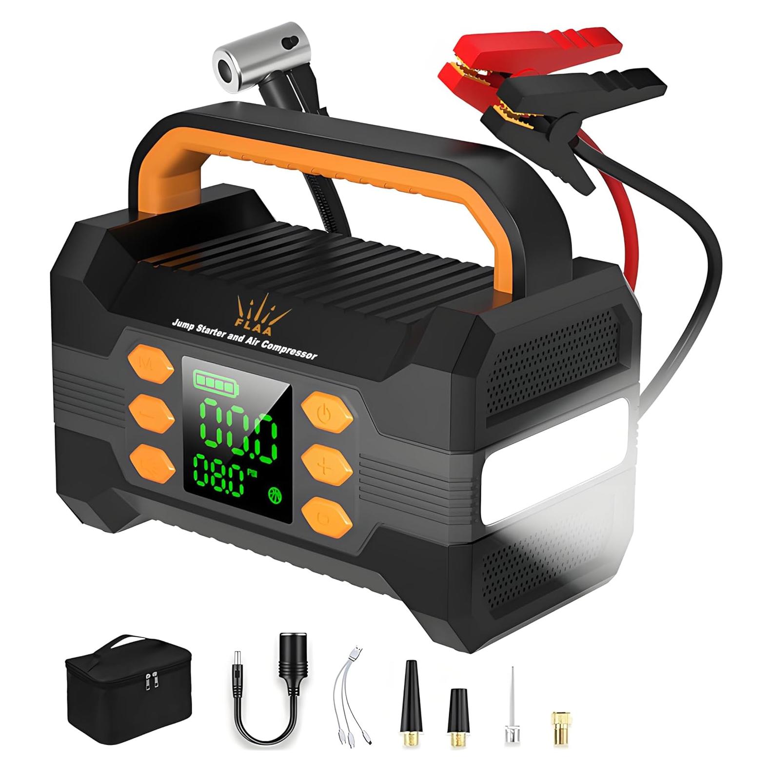 Arrancador de Salto FLAA 6000A con Compresor 150PSI 12V