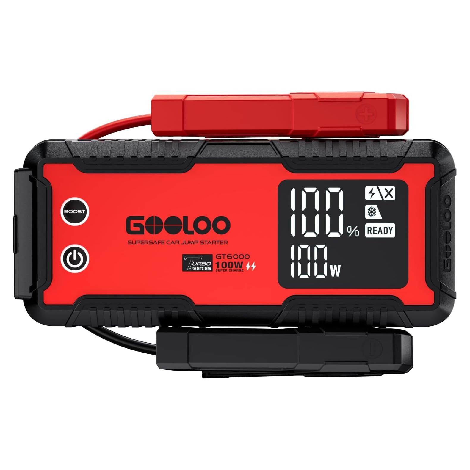 Arrancador de Coche GOOLOO GT6000 6000A Carga Rápida 100W