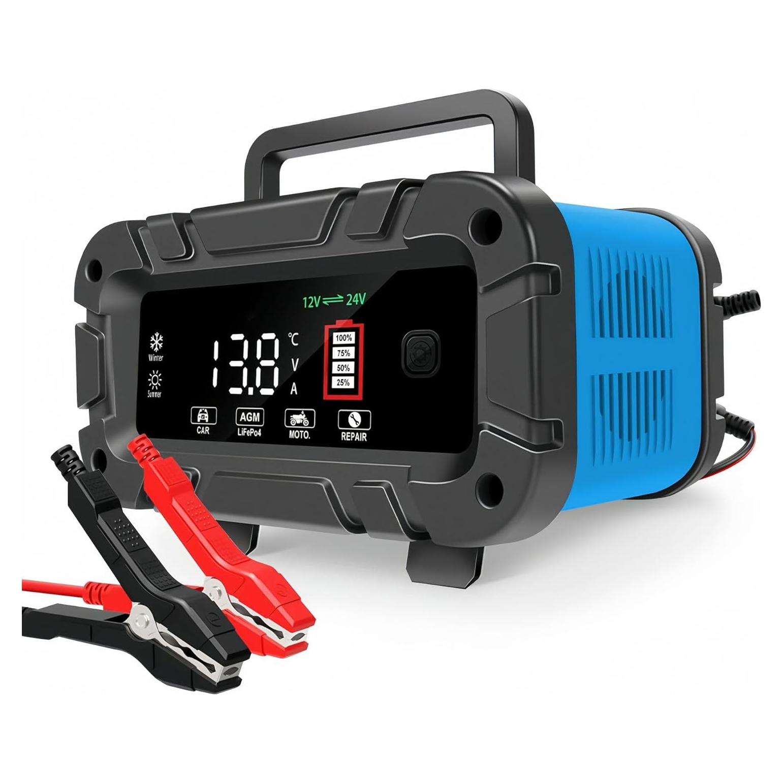 Cargador de Batería Inteligente 12V/24V 20A Genérico