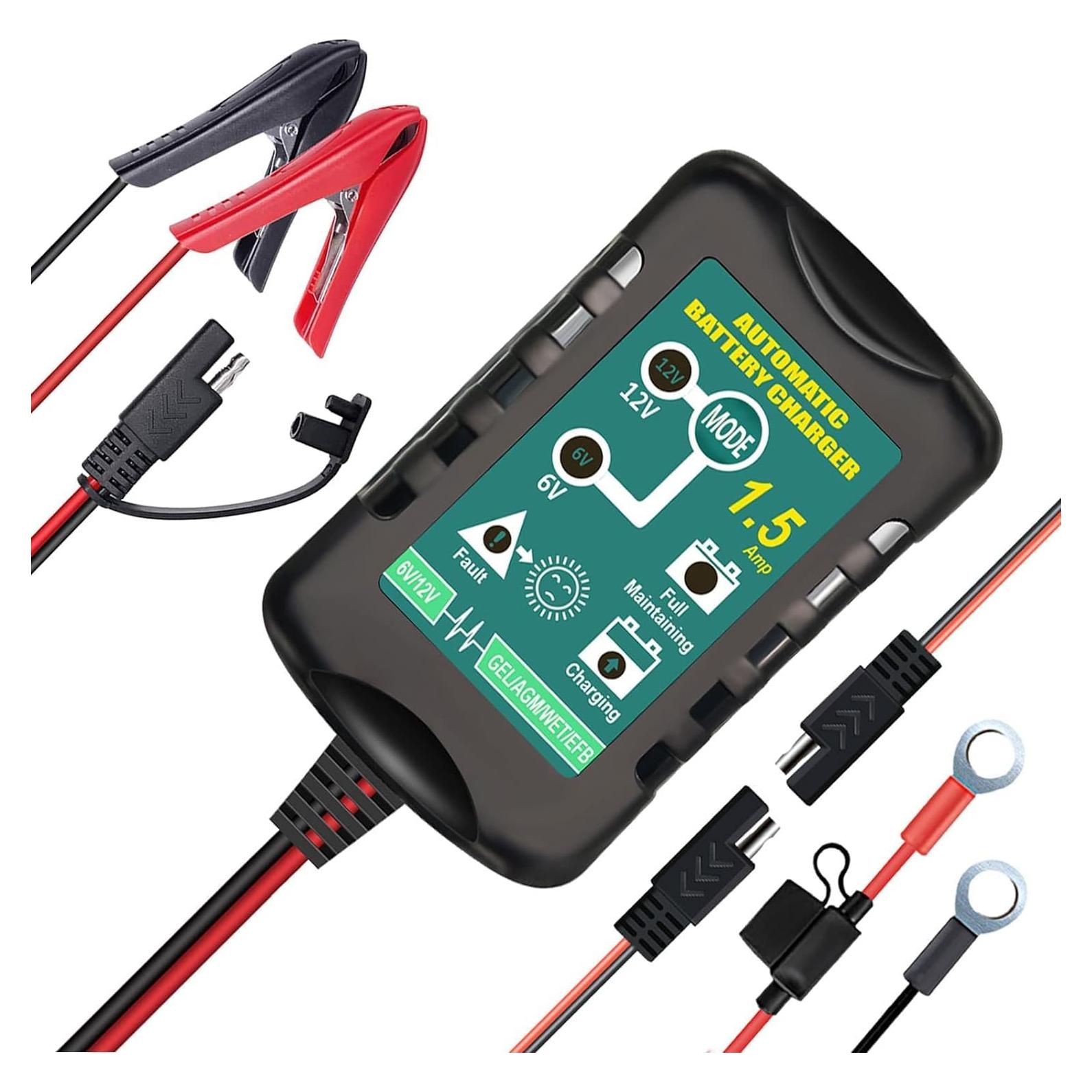 Cargador de Batería Inteligente 12V/6V Vemote 1.5A Automático