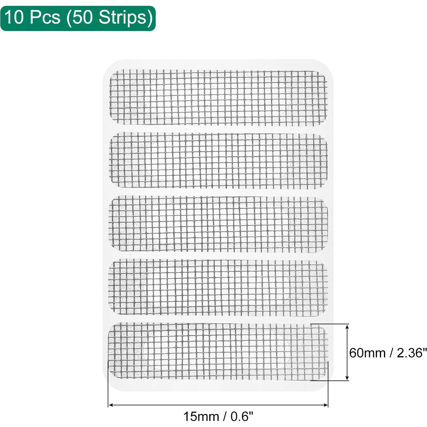 Kit de Reparación de Pantallas de Ventana uxcell - 10 Piezas, Cinta de Fibra de Vidrio 60mm x 15mm