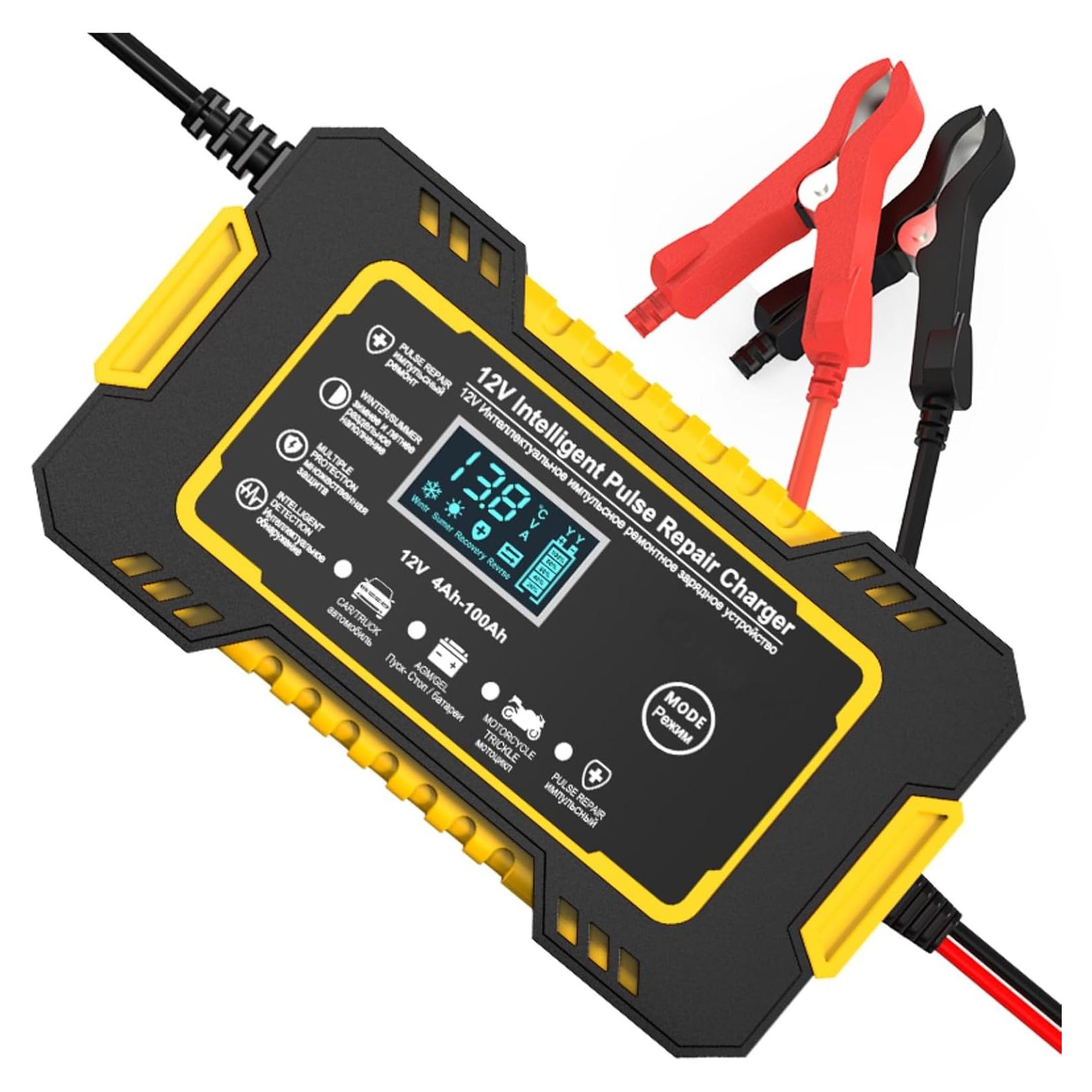 Cargador de Batería 12V 6A Inteligente para Autos y Motos