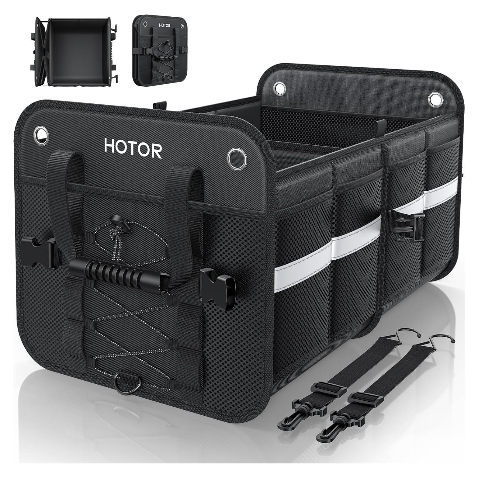 Organizador de Maletero HOTOR Plegable para SUV Negro 56x33x30 cm