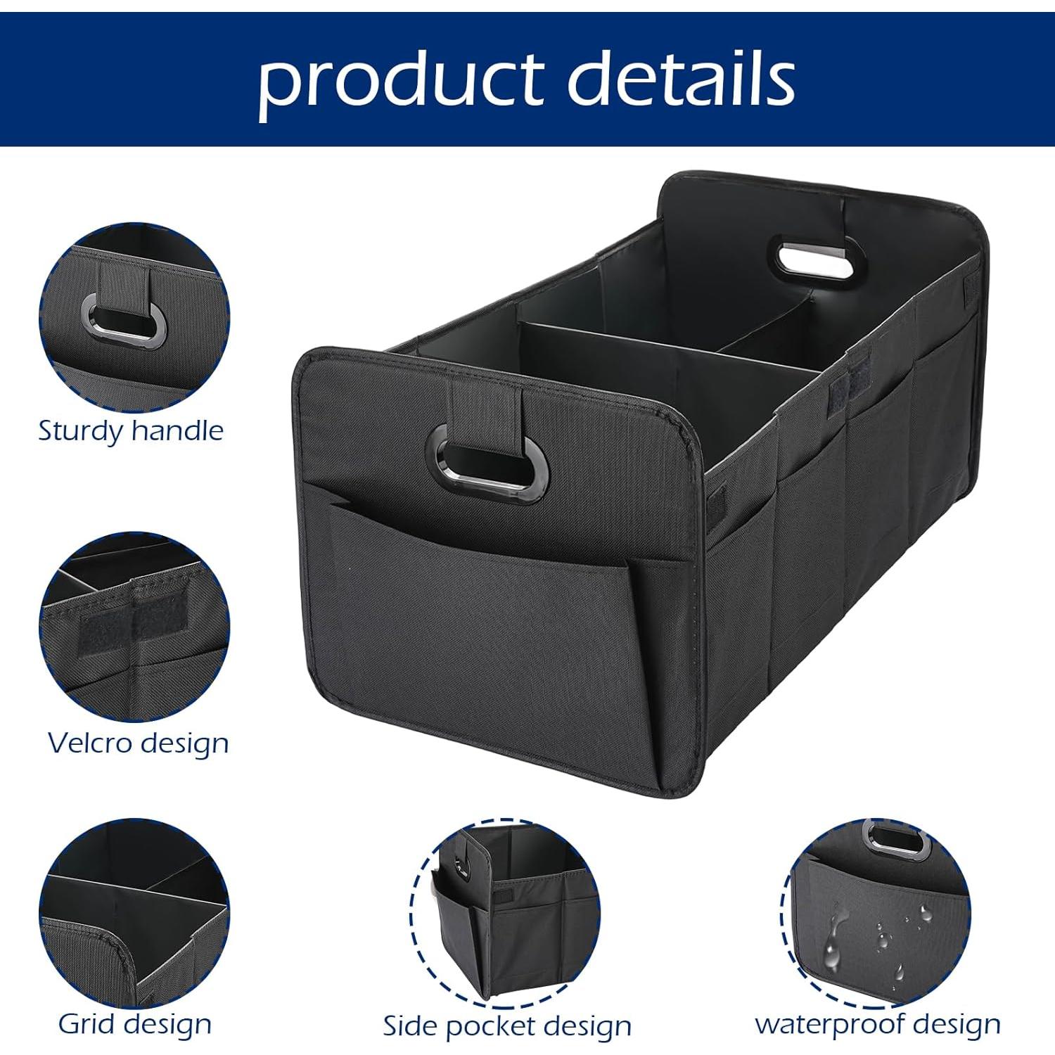 Organizador de Maletero Plegable DEEZOMO 63L Impermeable Negro