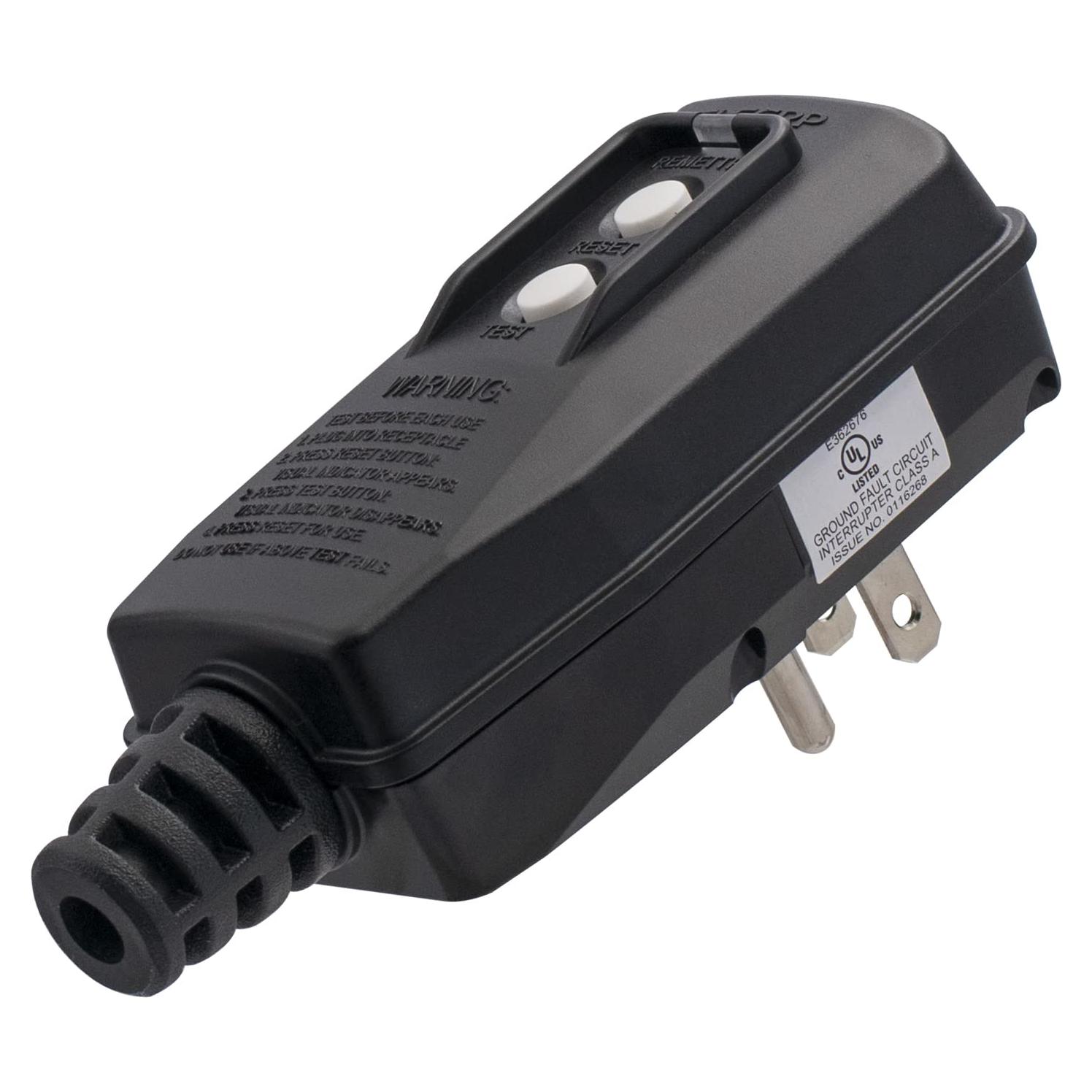 Enchufe GFCI ELEGRP G1215PA 15A 3 Cables Negro