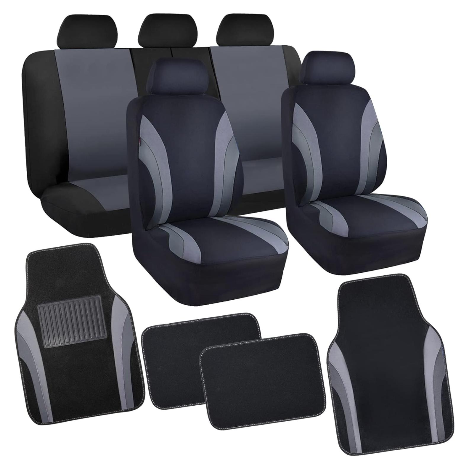 Fundas de Asiento y Alfombrillas CAR PASS Negro y Gris