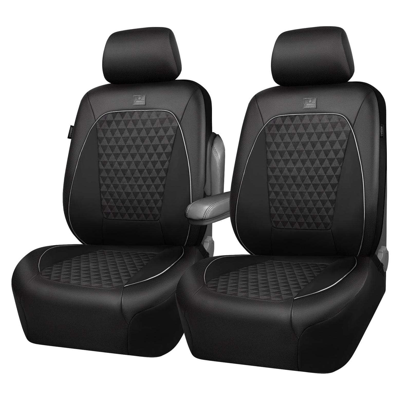 Cubiertas de Asiento de Cuero CAR PASS con Gel Enfriador 2 Pcs