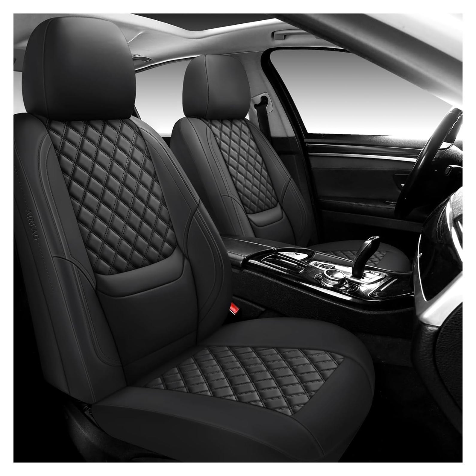 Fundas de Asiento de Coche NS YOLO DL01 Negro Impermeable 5 Asientos