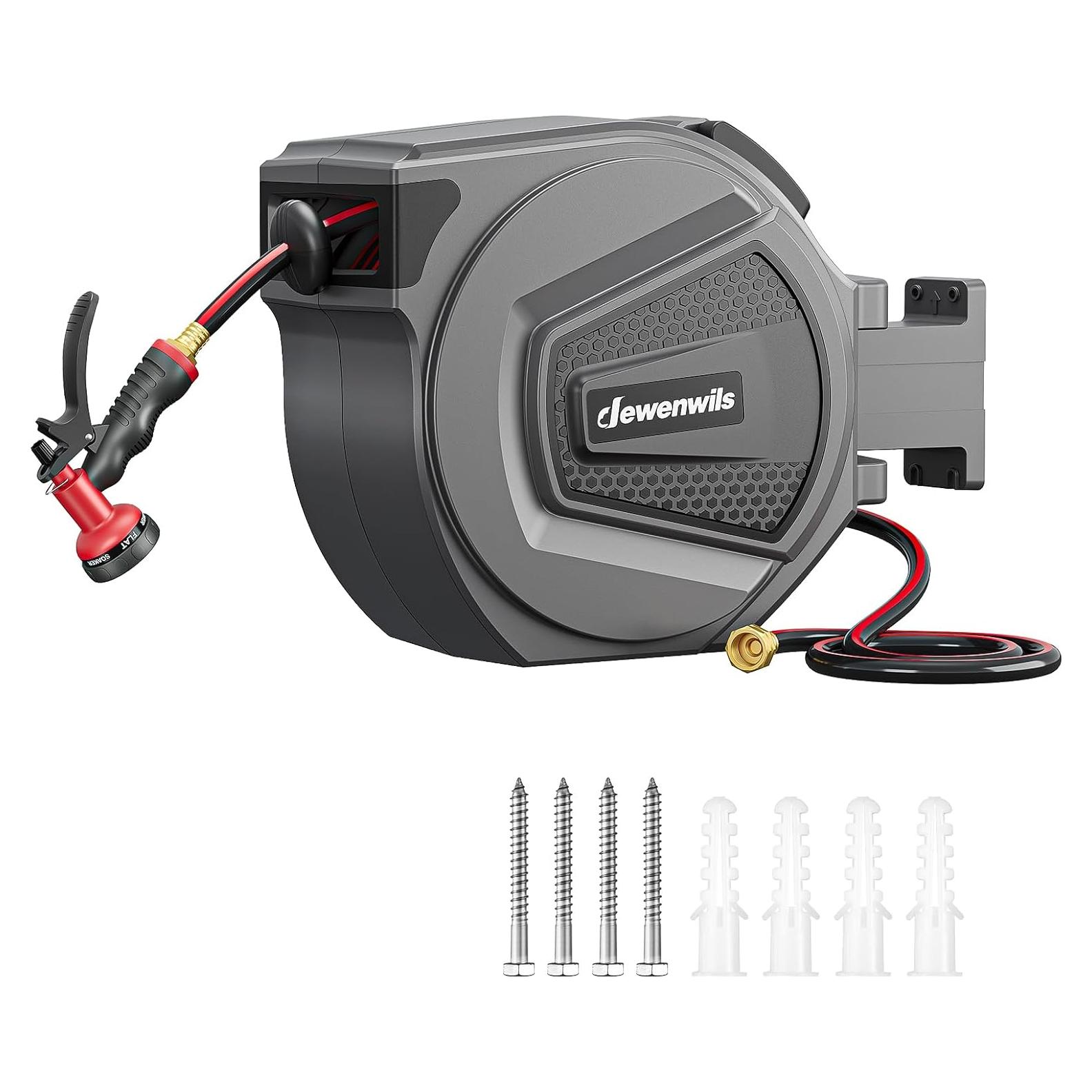 Carrete de Manguera DEWENWILS 30.48 m Retráctil Pared 8 Patrones