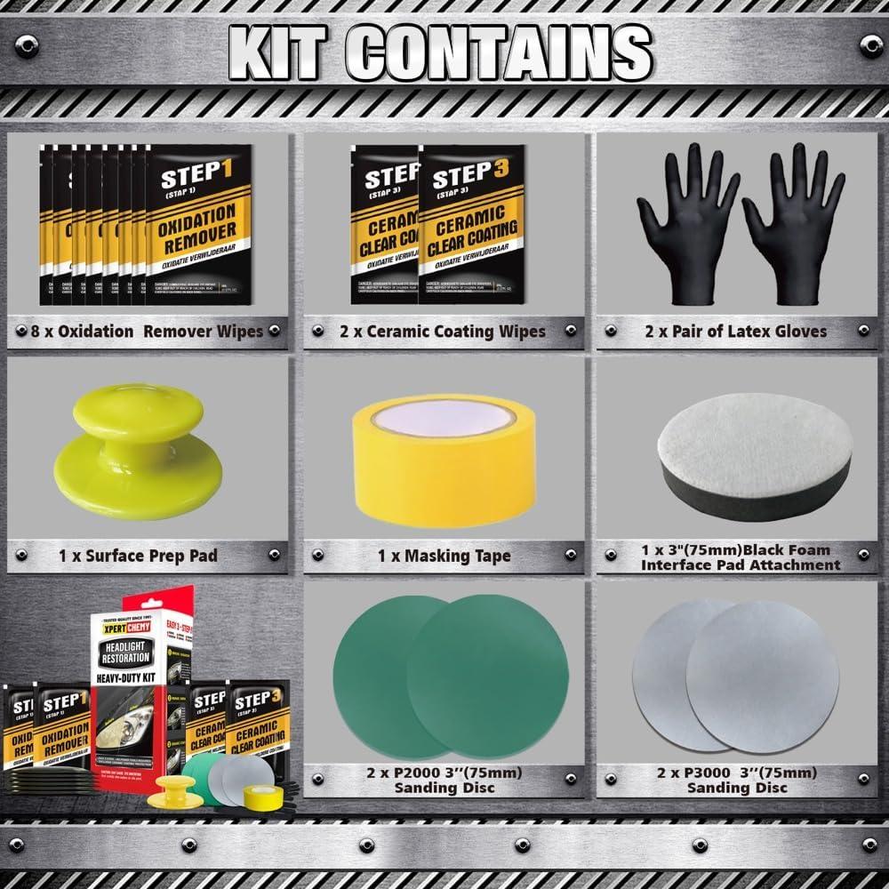 Kit de Restauración de Faros XPERTCHEMY XP005 - Sin Herramientas