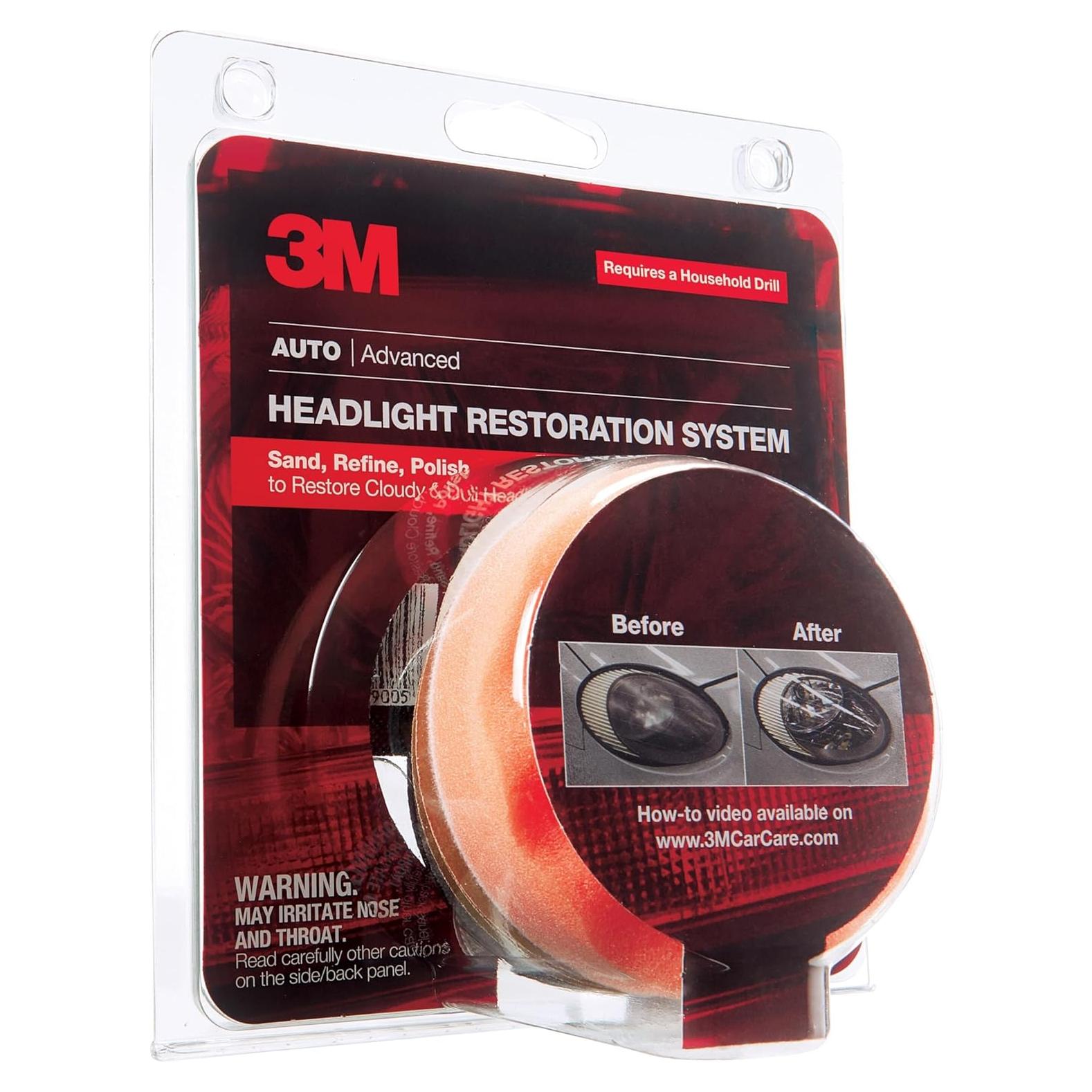 Kit de Restauración de Faros 3M - 4 Discos y Compuesto