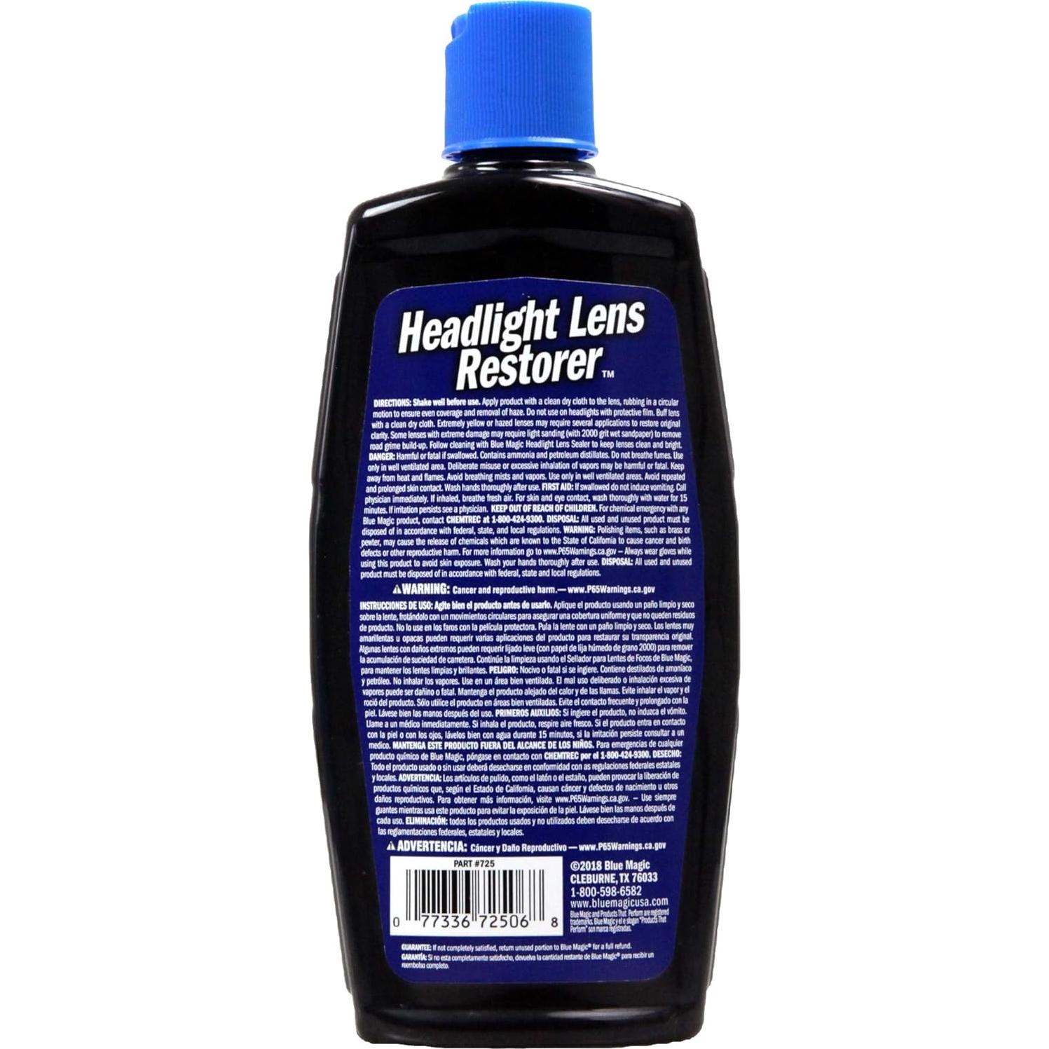 Restaurador de Lentes de Faros Blue Magic 240 ml - Universal