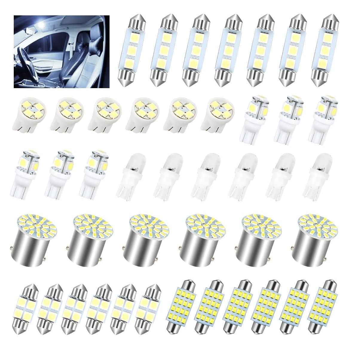 Kit de Luces LED para Automóvil HIPOPY 42 Pcs 6000K 12V