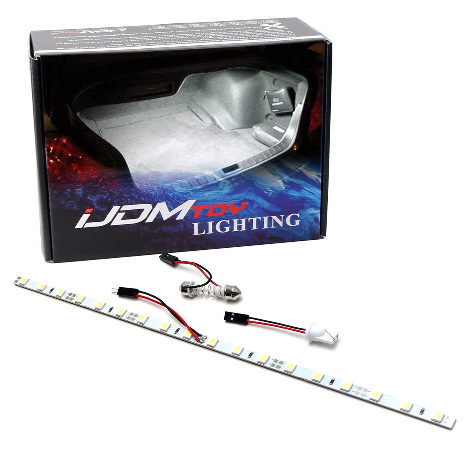 Tira de Luz LED iJDMTOY 30.48 cm Blanco Xenón para Maletero