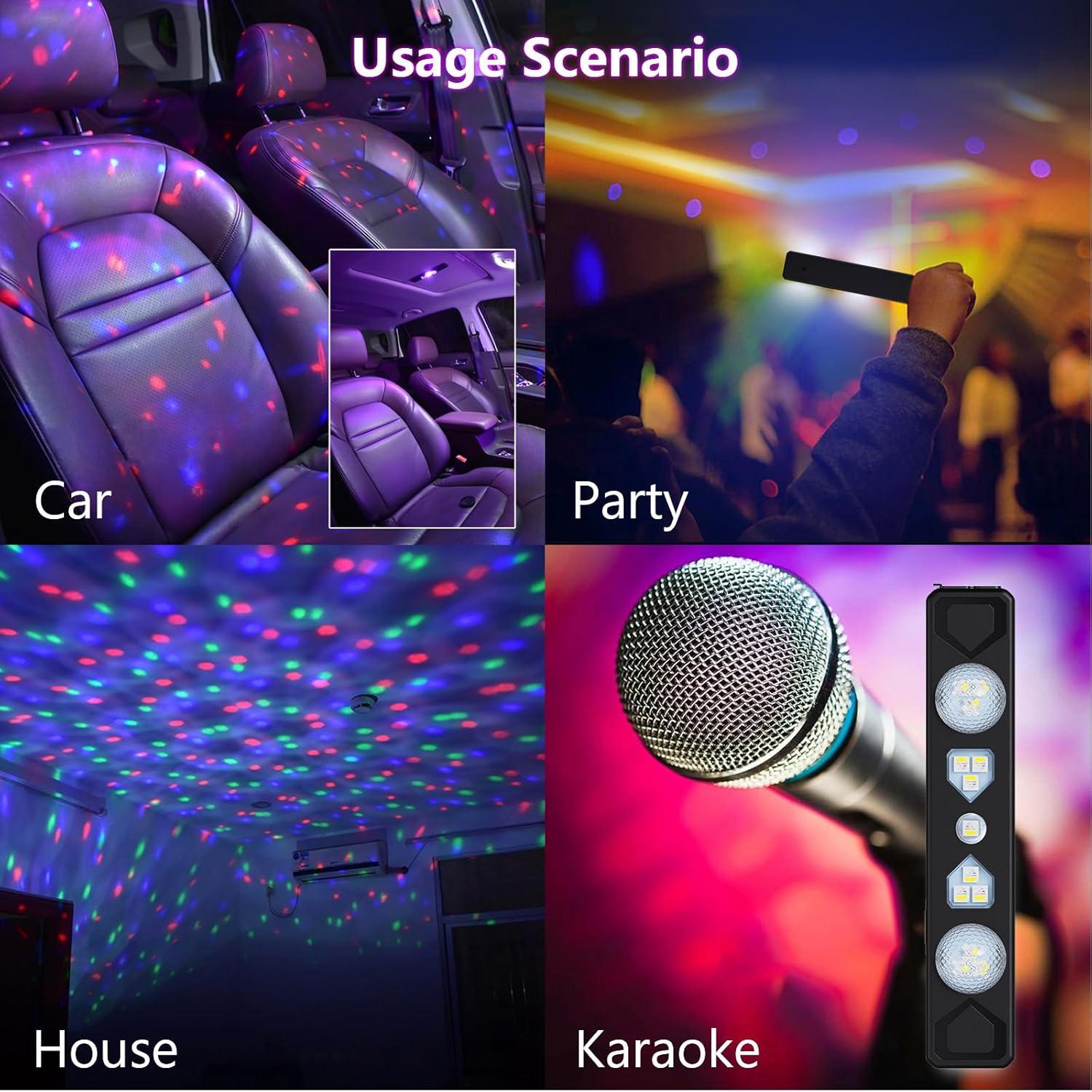 Luces LED de Coche Inalámbricas LECART 4 Pcs RGB Recargables