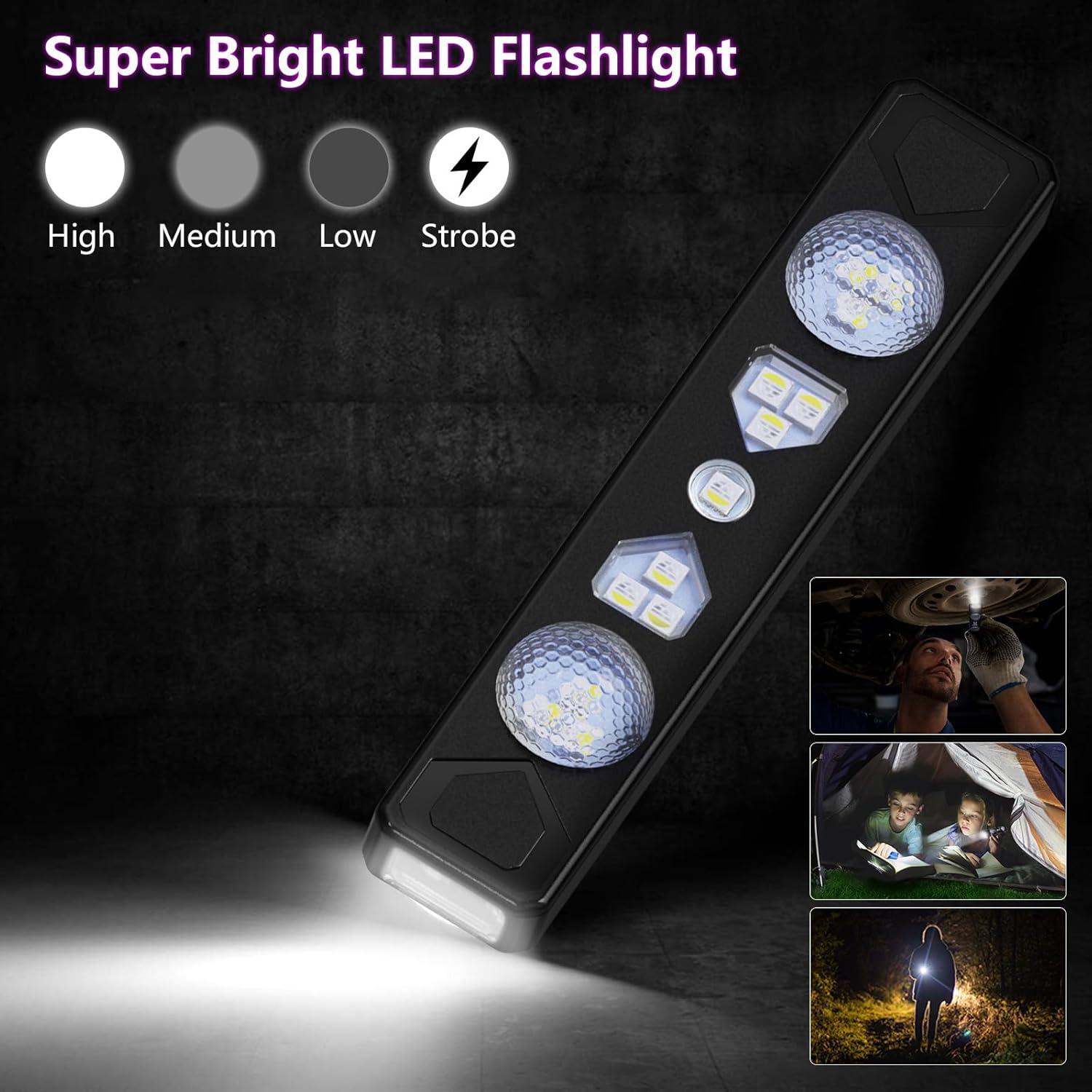 Luces LED de Coche Inalámbricas LECART 4 Pcs RGB Recargables