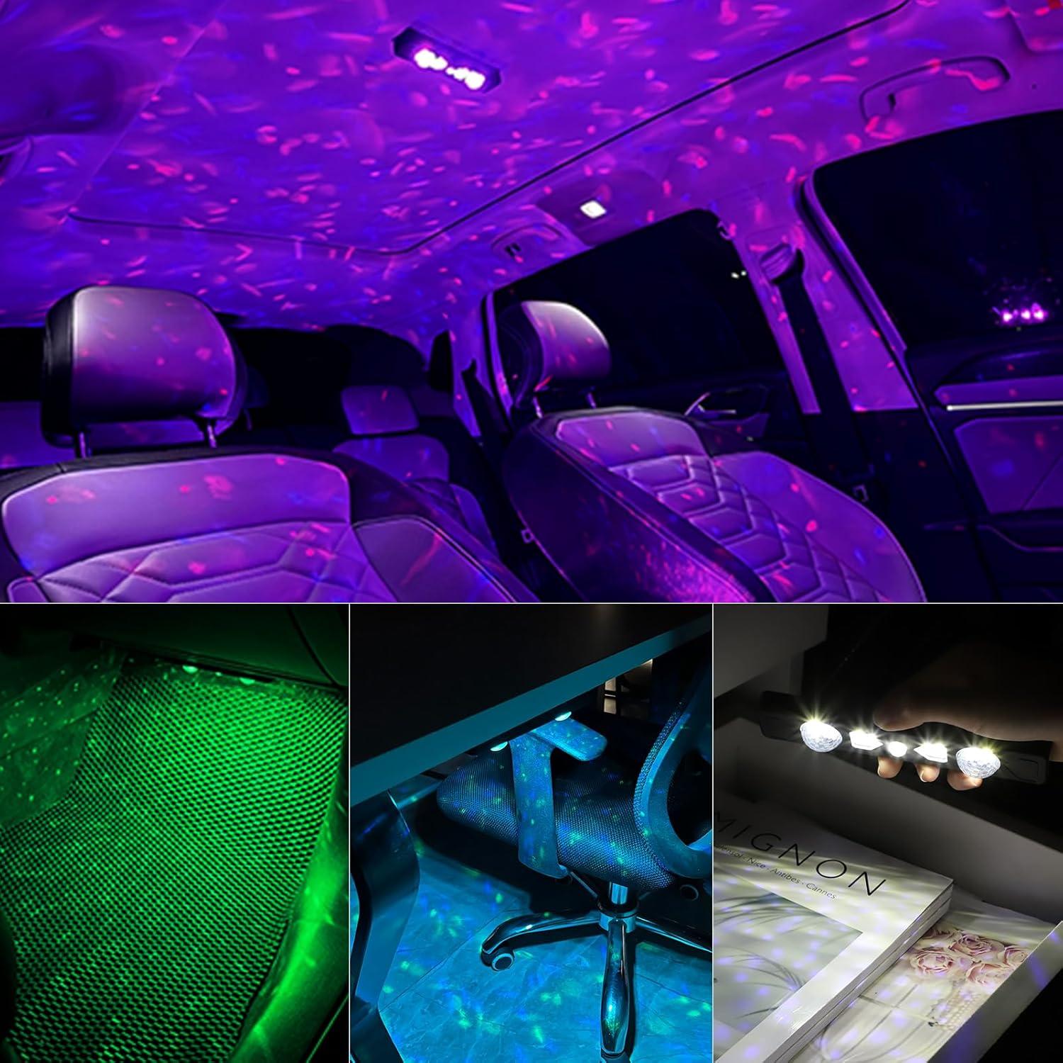 Luces LED de Coche Inalámbricas LECART 4 Pcs RGB Recargables