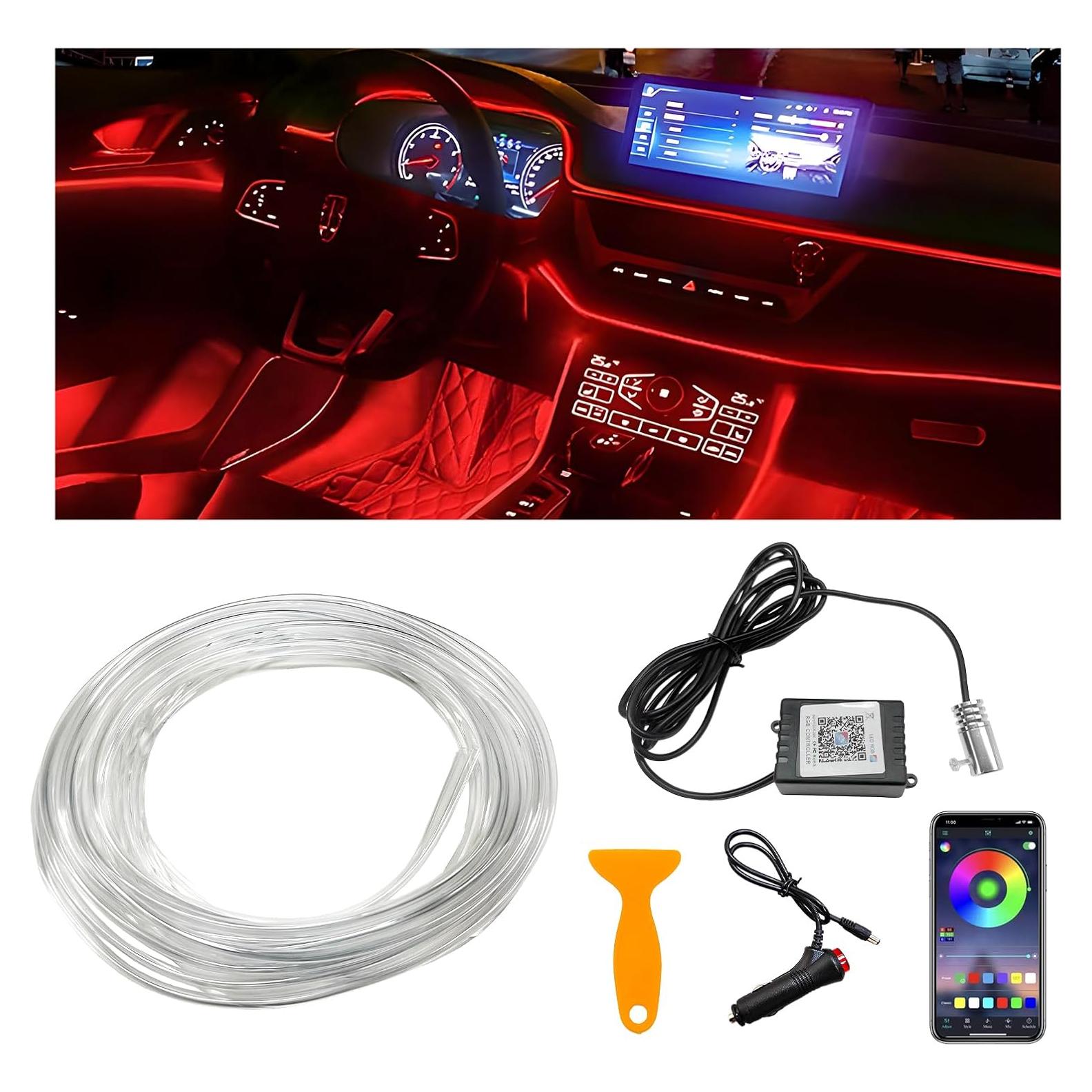 Luces LED de tira para coche NYTKL 299.72 cm RGB APP