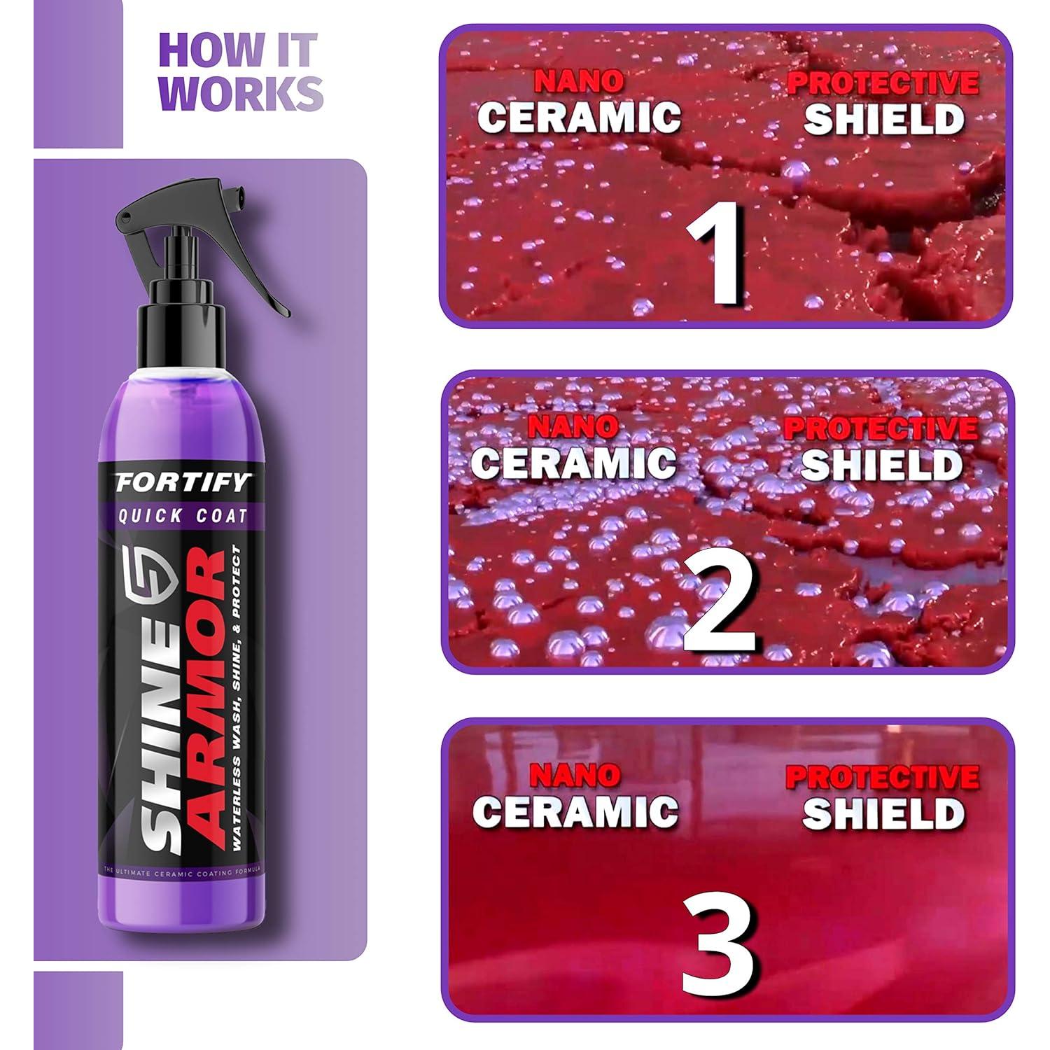 Brillo Armor Spray Cerámico Hidrofóbico 3 en 1 para Autos