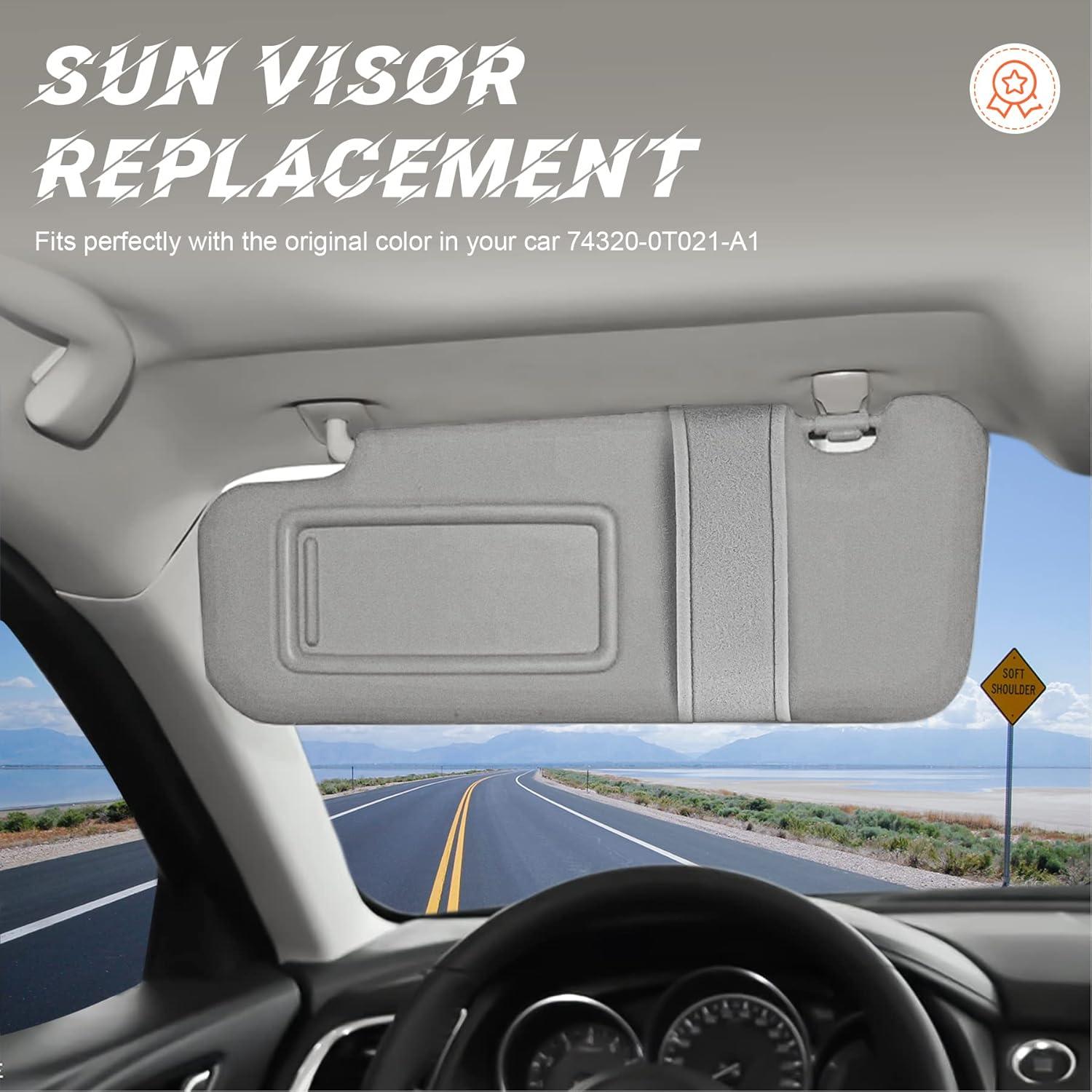 Visera Solar Lado Izquierdo ILONPA Toyota Venza 2009-2016 Gris