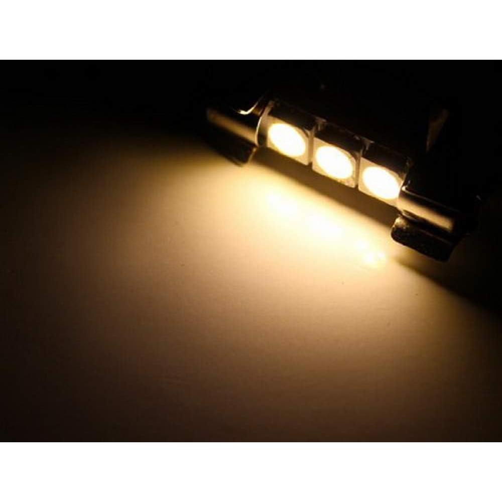 iJDMTOY 3-SMD 29mm 6614F Replacement Bulbs Compatible With Car Sun Visor Vanity Mirror Lights, Warm White