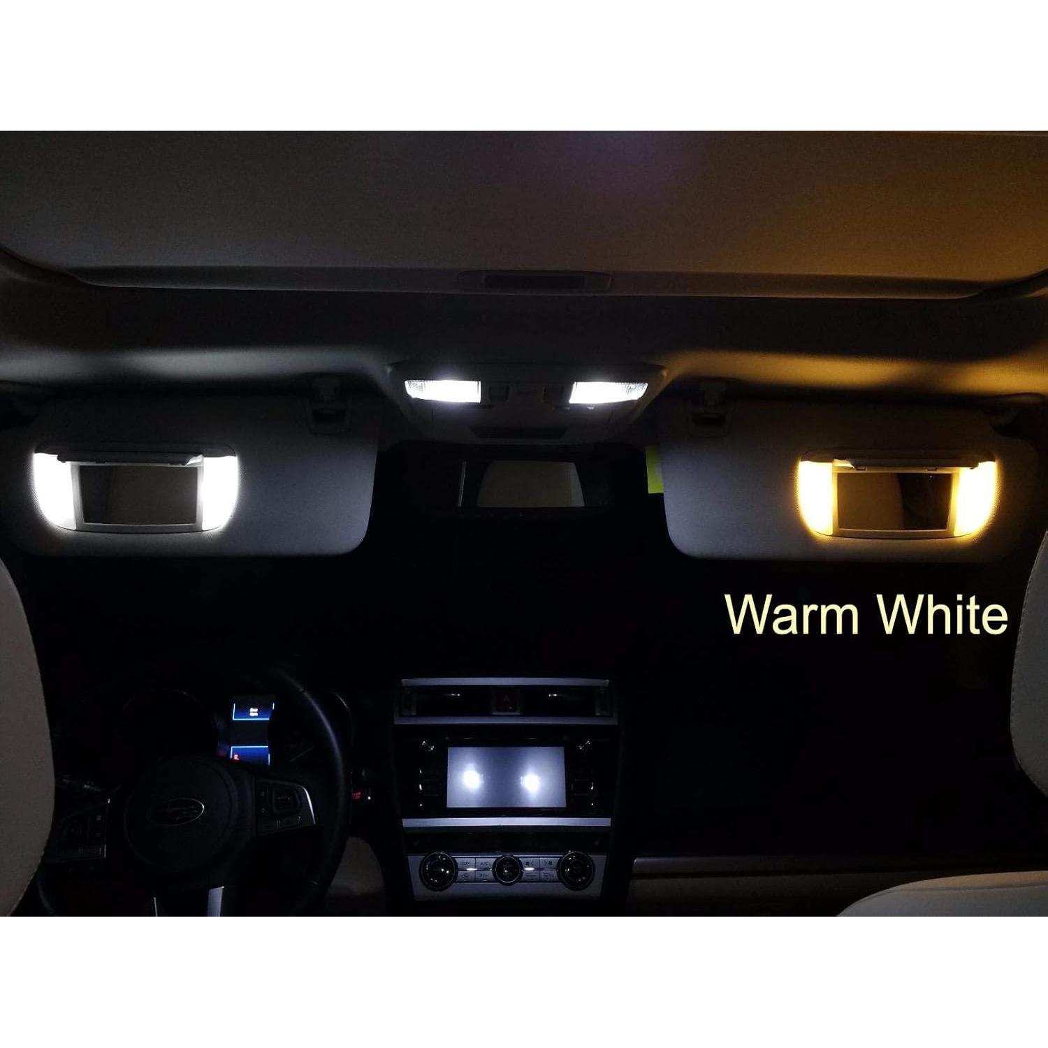 iJDMTOY 3-SMD 29mm 6614F Replacement Bulbs Compatible With Car Sun Visor Vanity Mirror Lights, Warm White