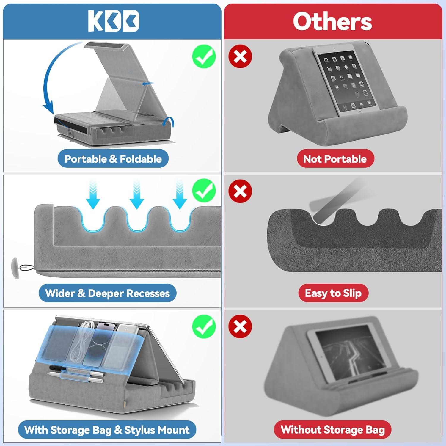 Soporte de Almohada KDD para Tableta 4-13" Plegable Gris