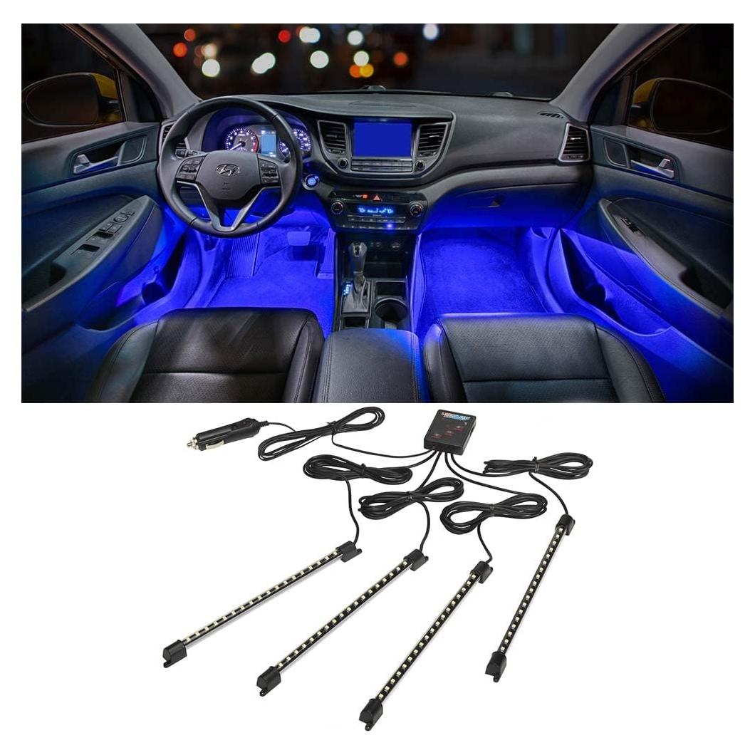 Kit de Iluminación Interior LEDGlow Azul 4 Piezas 72 LEDs SMD