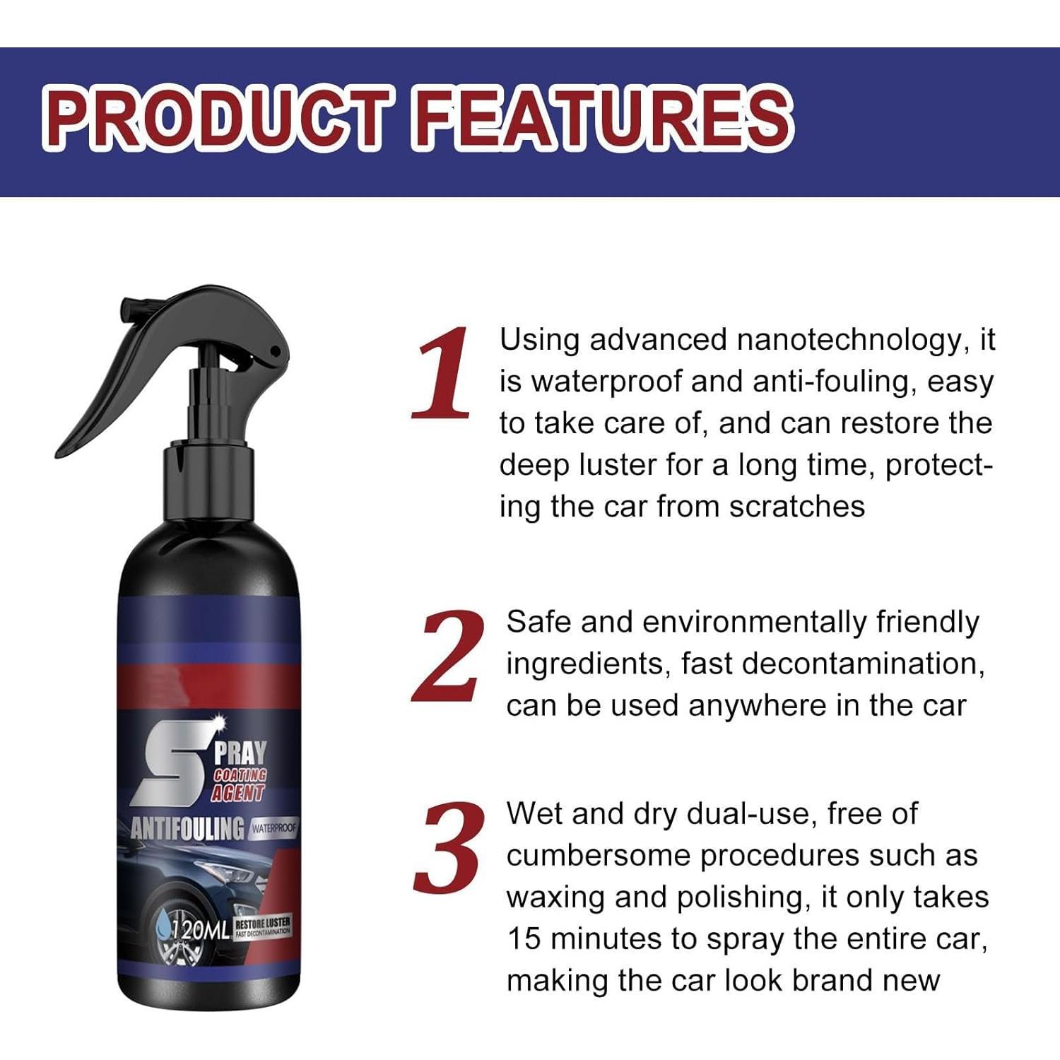 Spray Cerámico para Autos Chisane 3 en 1 - 120ml, Alta Protección