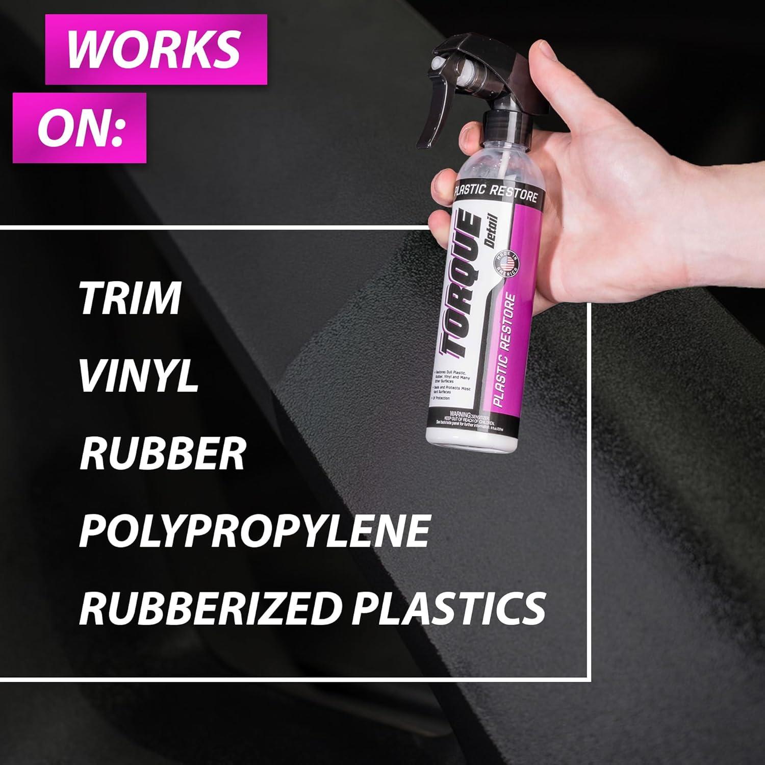 Spray Restaurador de Plástico Torque Detail 284 ml - Brilla y Protege