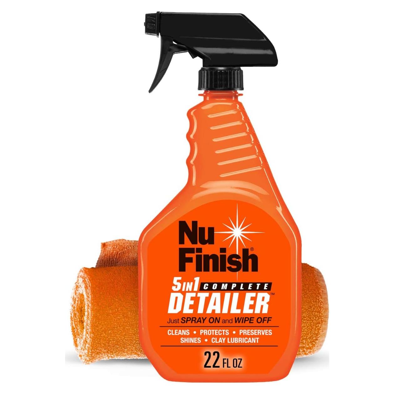 Nu Finish Spray Detallador 5-en-1 650 ml con Toalla Microfibra