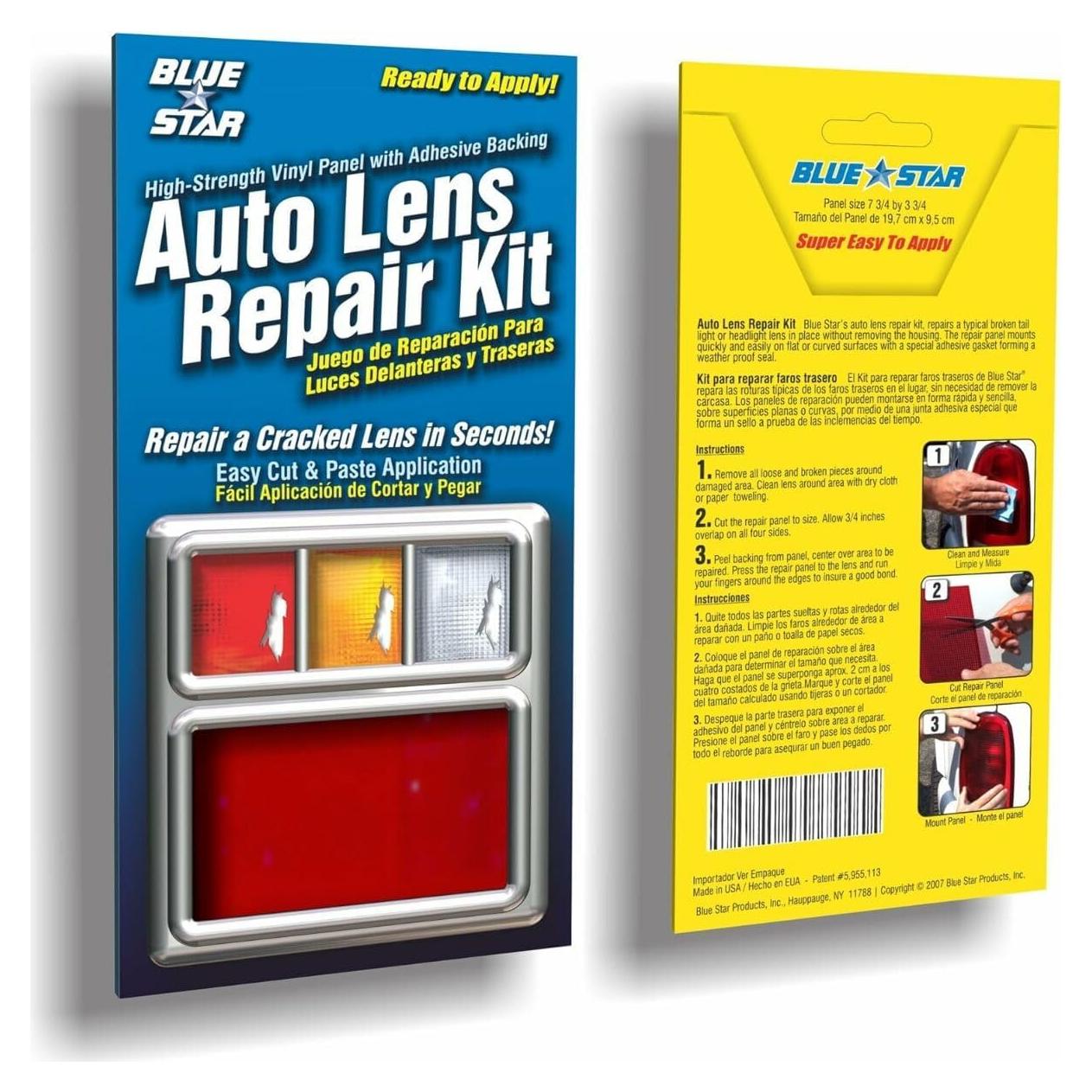 Kit de Reparación de Lentes de Auto Blue Star Rojo