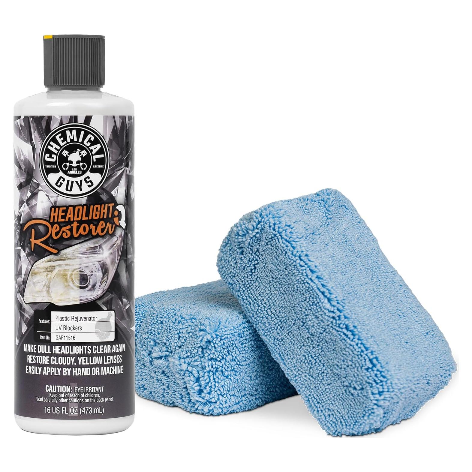 Restaurador y Protector de Faros Chemical Guys 473 ml + Aplicador Microfibra