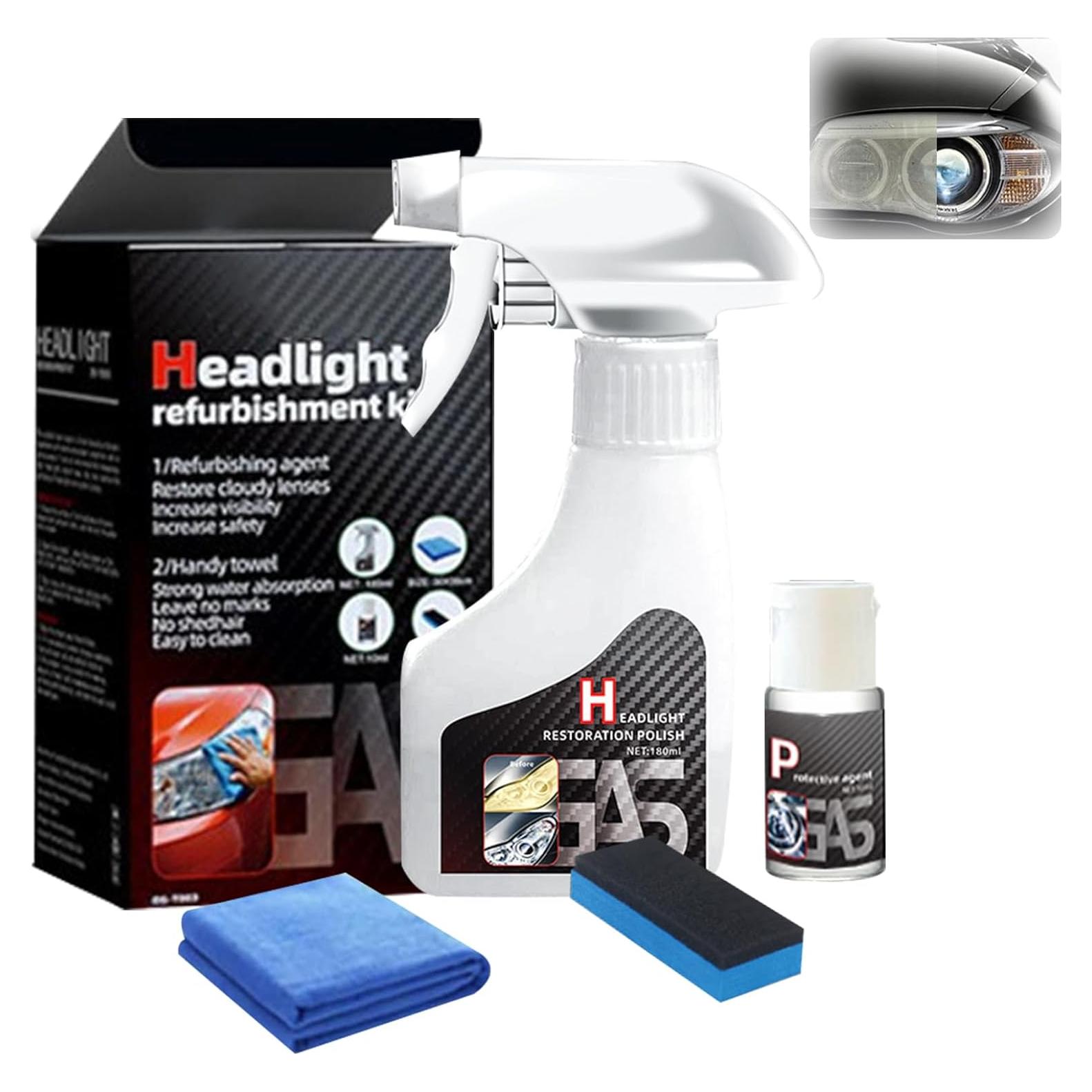 Kit Restaurador de Faros Automotrices Genérico 180ml + 10ml