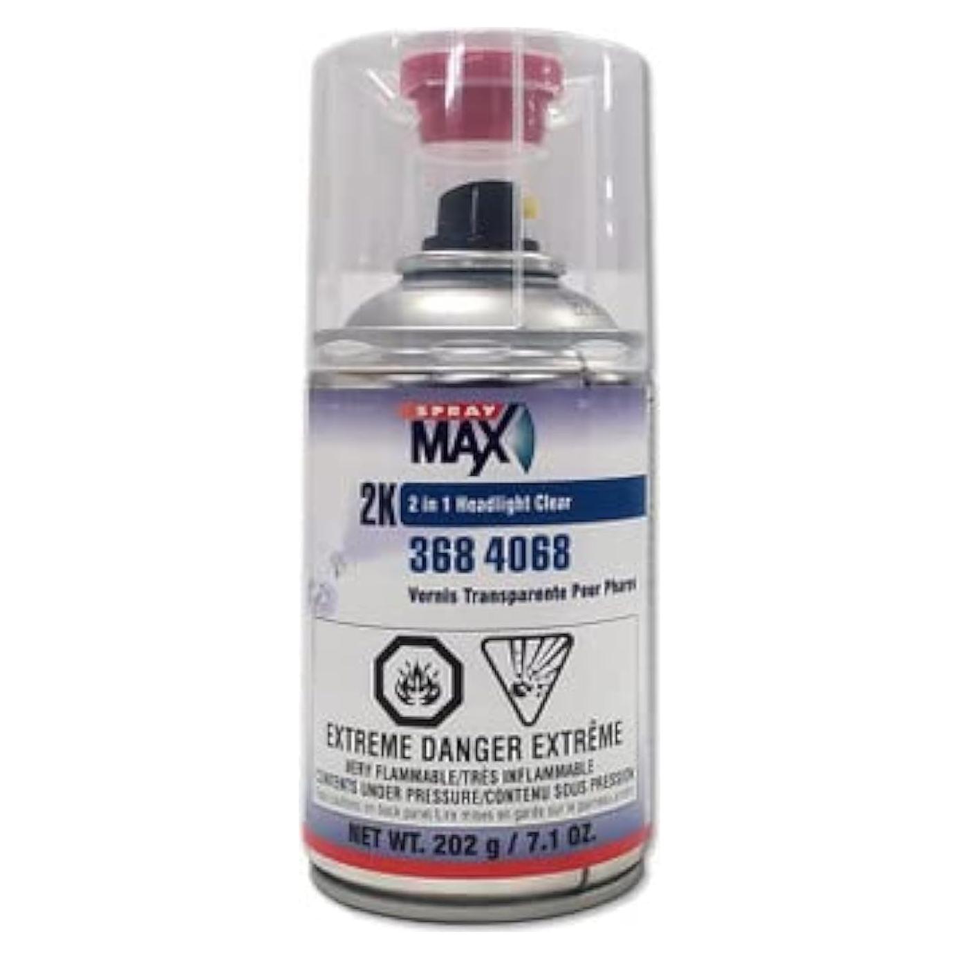 Spray Max 2K 2 en 1 Transparente para Faros - 226.8g