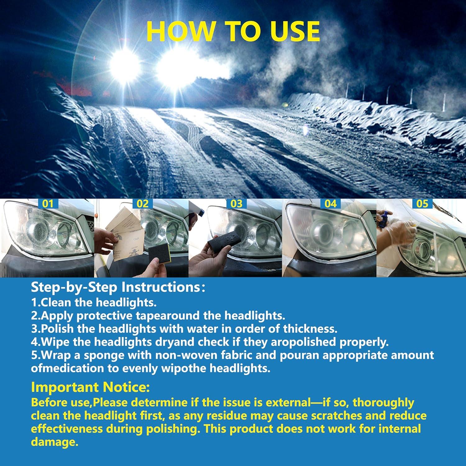 Kit de Restauración de Faros POKITA X - 30ml Reparación UV