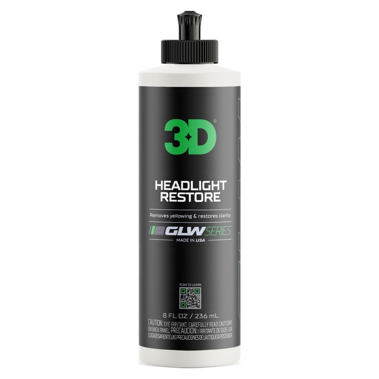 Kit de Restauración de Faros 3D GLW - 2 Pasos, Protección UV