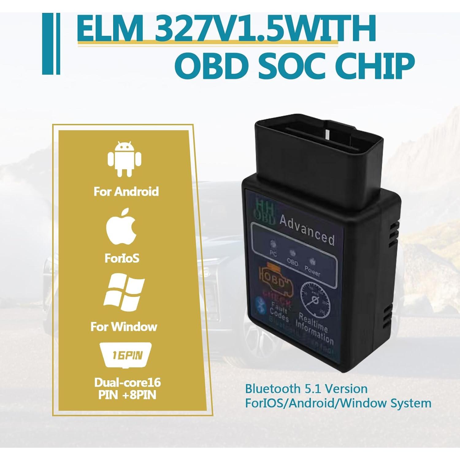 Escáner OBD2 Inalámbrico Bluetooth KEVWR, Lector de Códigos