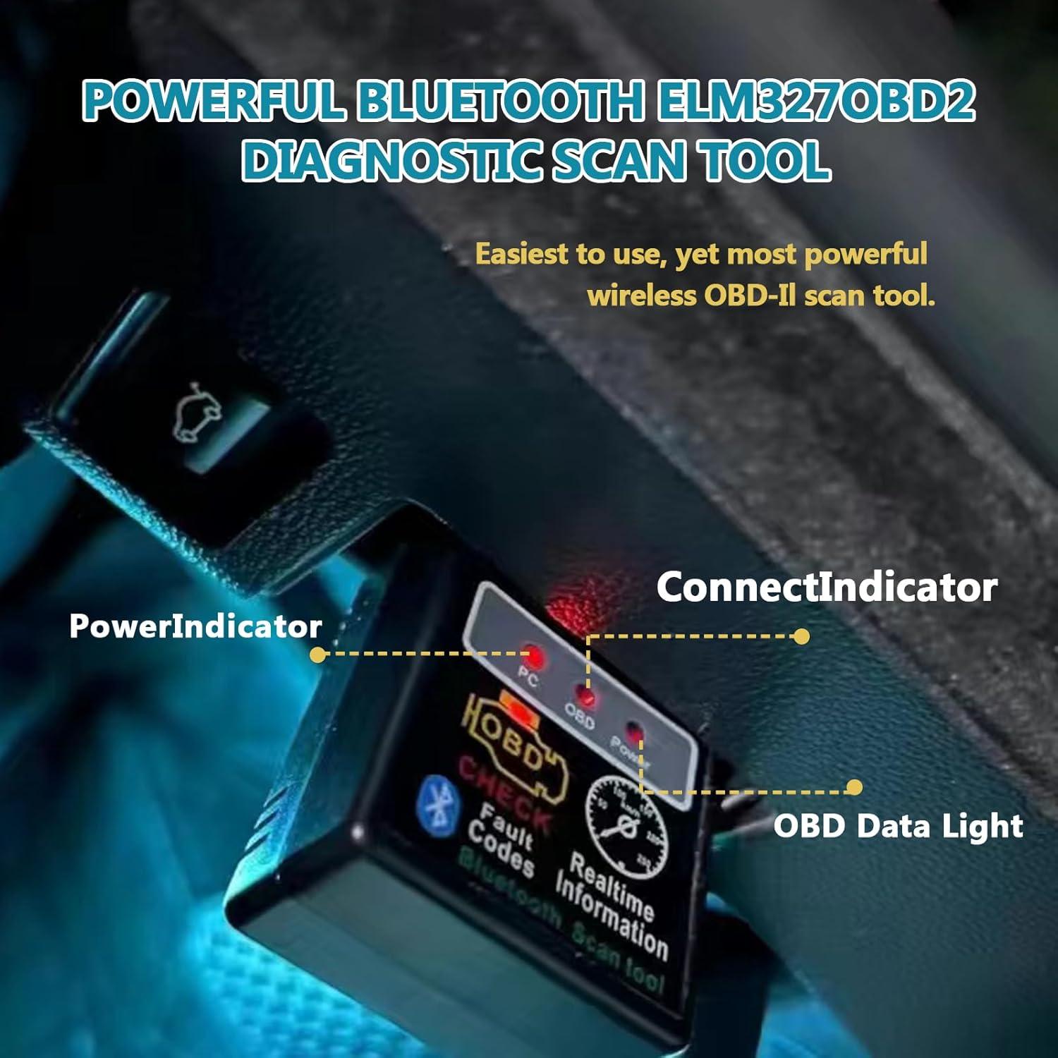 Escáner OBD2 Inalámbrico Bluetooth KEVWR, Lector de Códigos