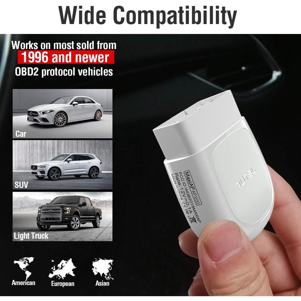 Escáner OBD2 Bluetooth Autel AP200, Lector de Códigos y Diagnóstico
