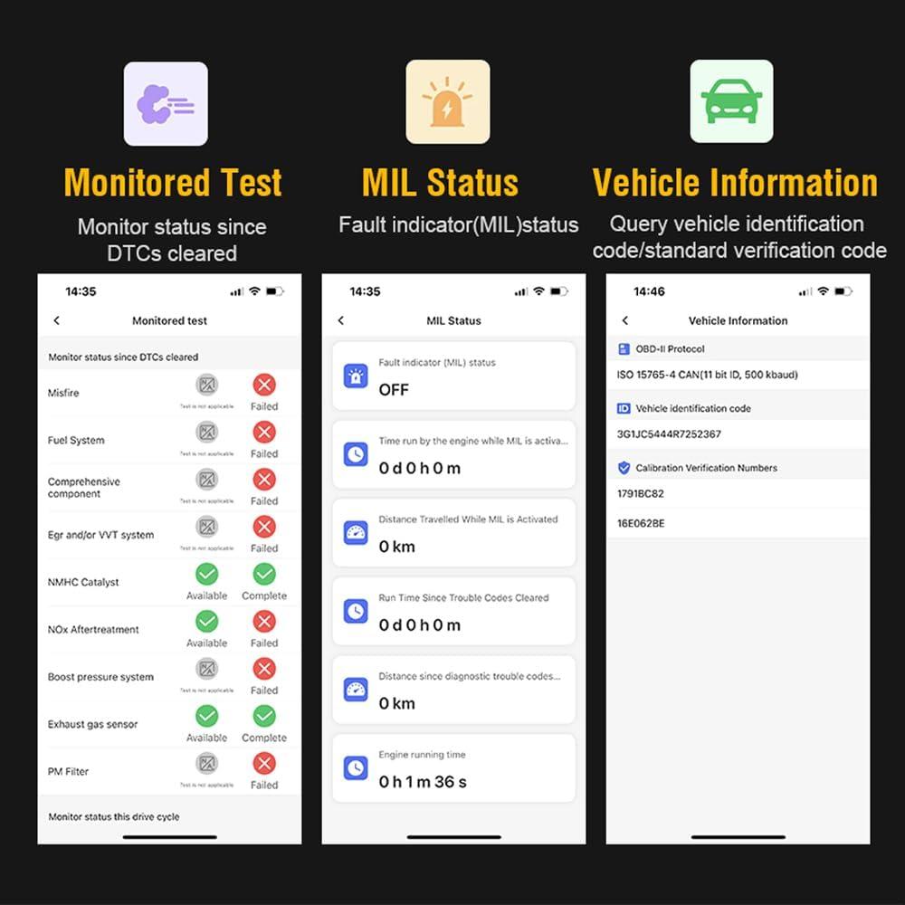 Escáner OBD2 Bluetooth FlyroadUp V020 para iOS y Android