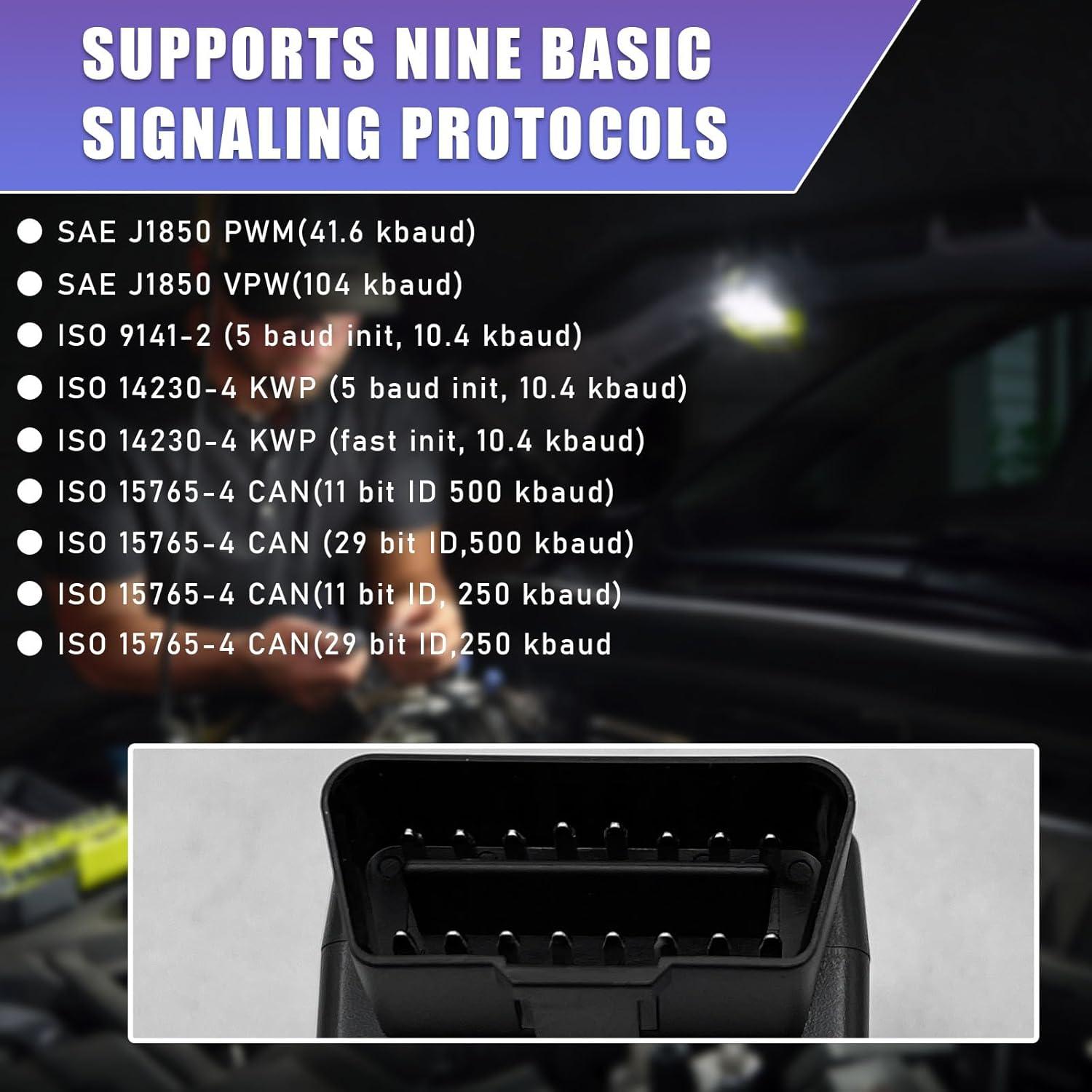 Escáner OBD2 Bluetooth Dickno, Lector de Códigos para Coche