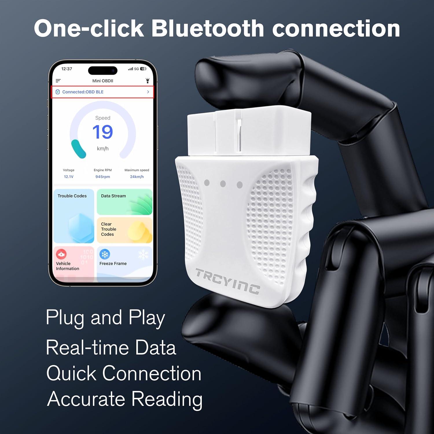 Lector de Escáner OBD2 TRCYINC V30 Bluetooth 5.4 Diagnóstico