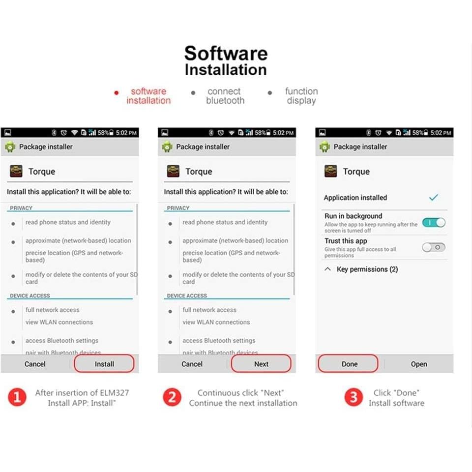 Escáner OBD2 Bluetooth SCCJGL Elm327 V1.5 para Android
