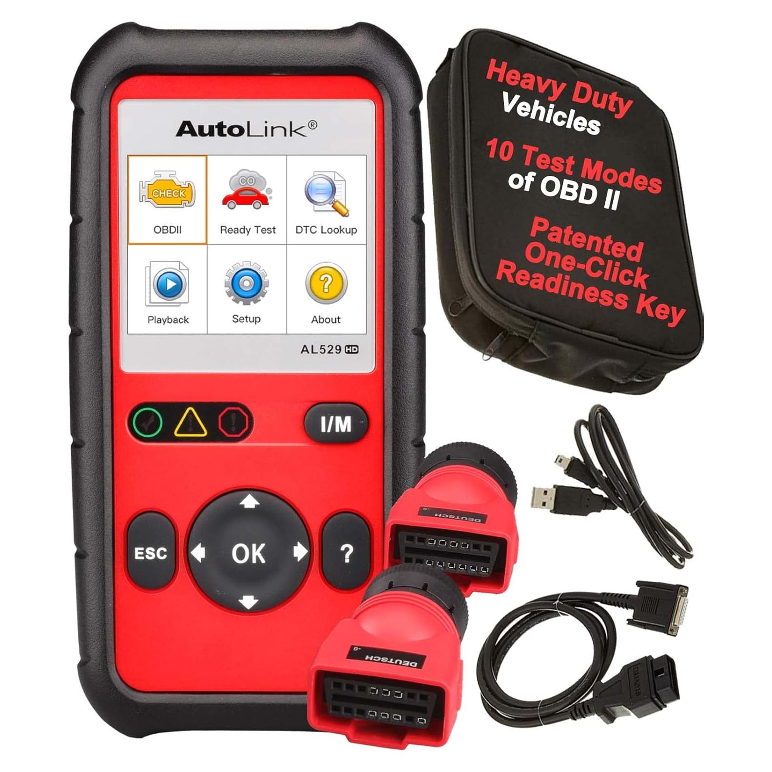 Escáner OBD2 Autel AL529HD para Vehículos Pesados