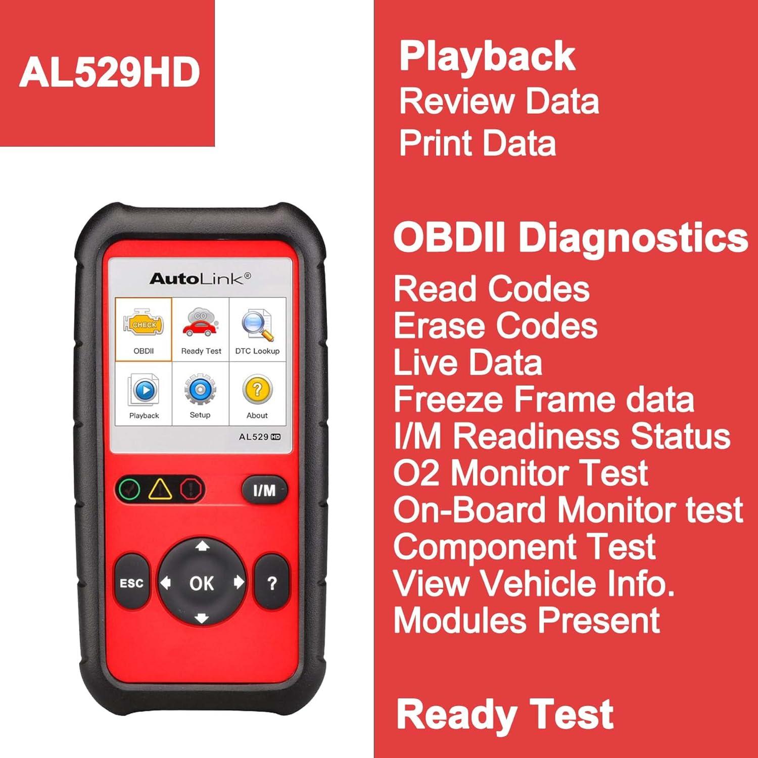 Escáner OBD2 Autel AL529HD para Vehículos Pesados