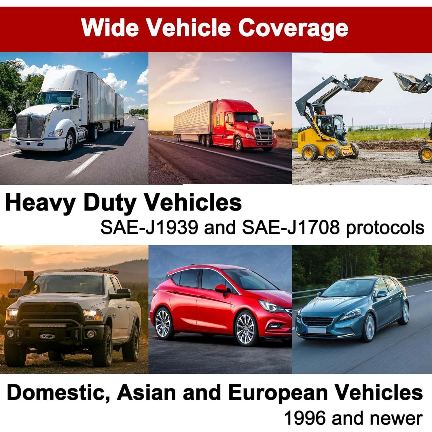 Escáner OBD2 Autel AL529HD para Vehículos Pesados