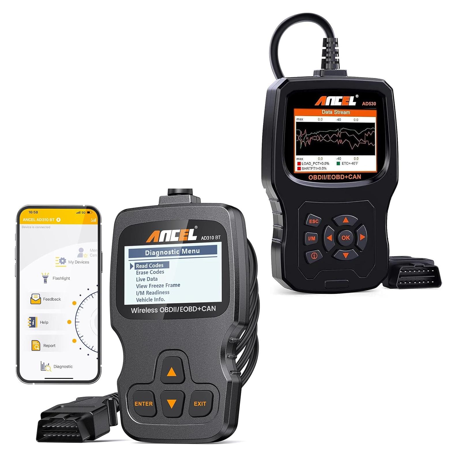 Escáner OBD2 ANCEL AD530 Bluetooth, Lector de Códigos Automotriz